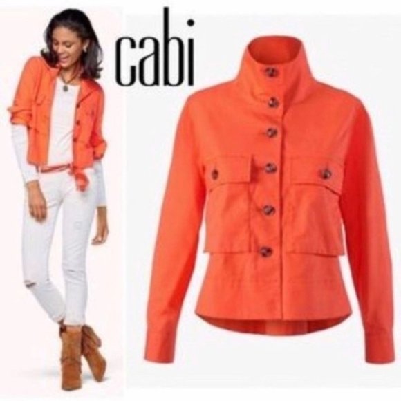 CAbi Jackets & Coats Cabi Resort Jacket Style 598 Swing Style Pop